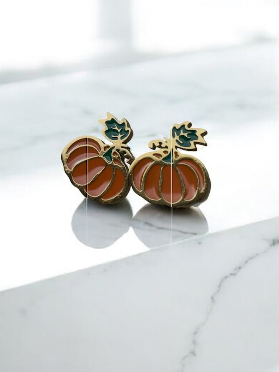 Boucles d’oreilles CITROUILLE