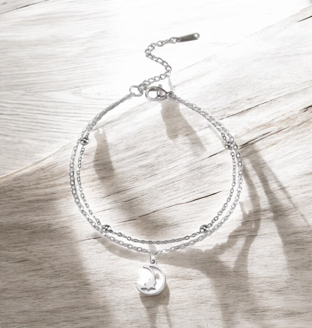 Bracelet LUNA DOUBLE argenté