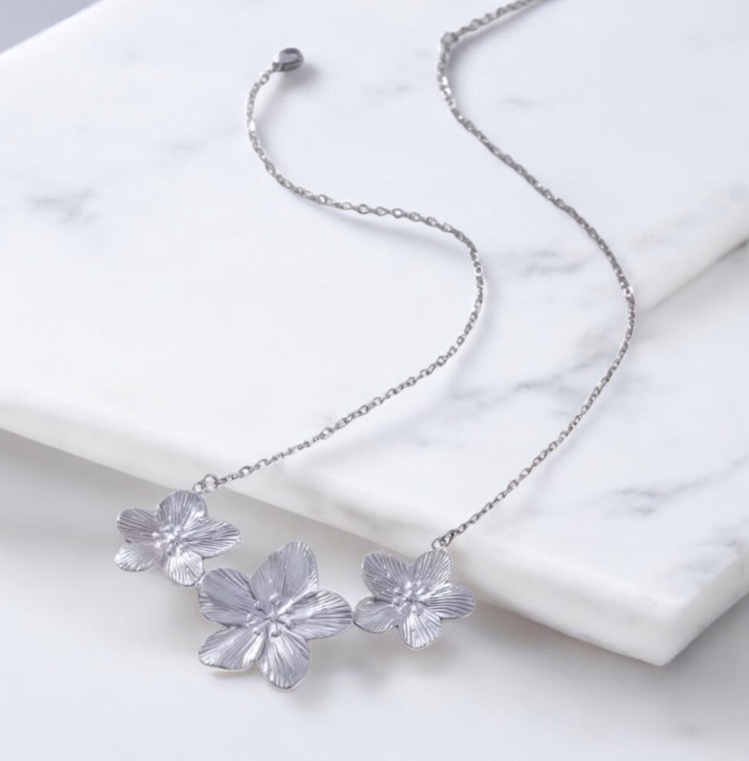 Collier FLOWER argenté