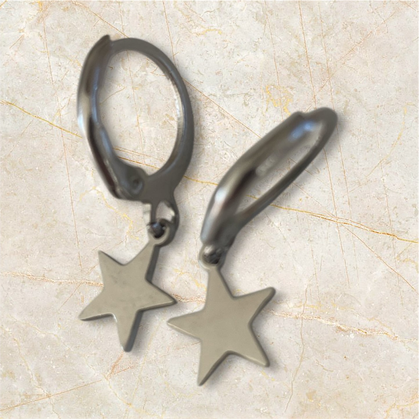 Boucles d’oreilles ÉTOILES Argenté