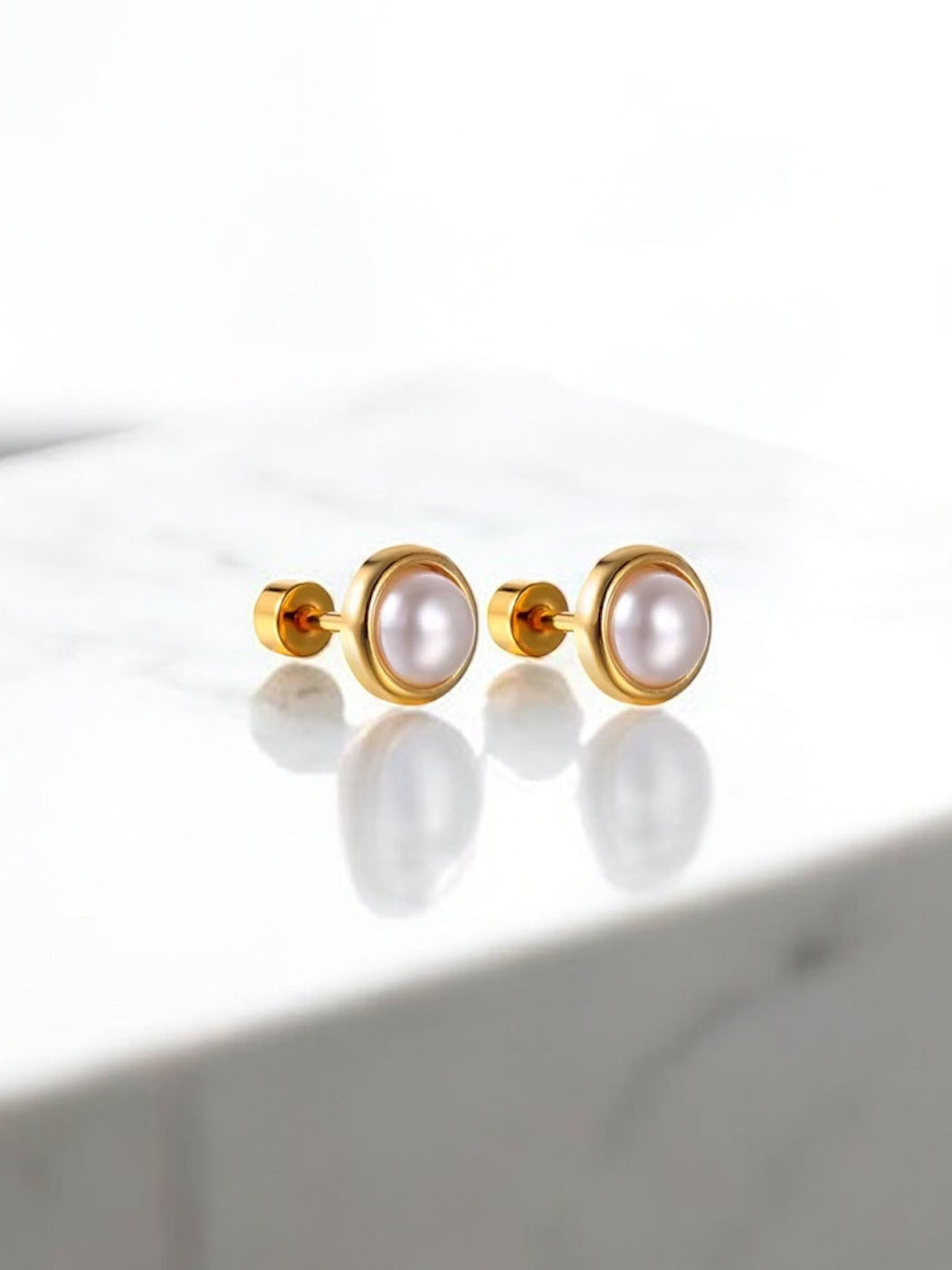 Boucles d’oreilles PERLE ET DORÉ