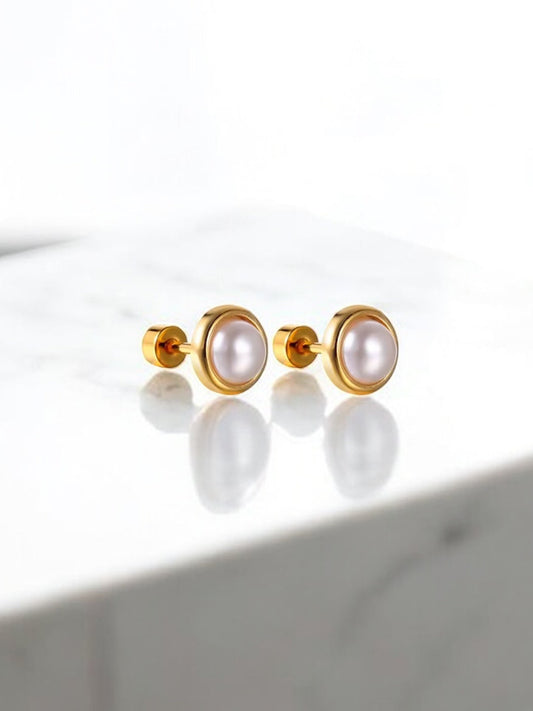 Boucles d’oreilles PERLE ET DORÉ
