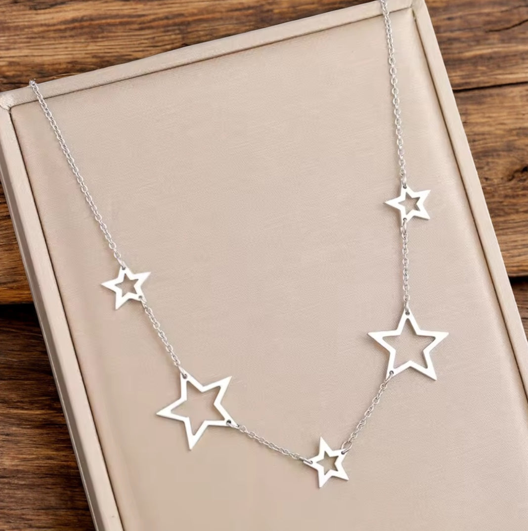 Collier ÉTOILES argenté