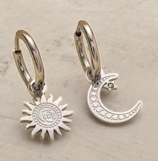 Boucles d’oreilles MOON argenté