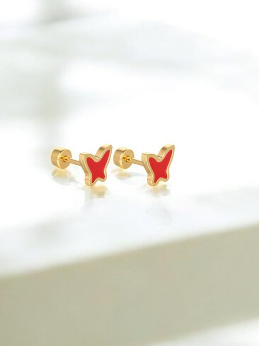 Boucles d’oreilles PAPILLONS ROUGE